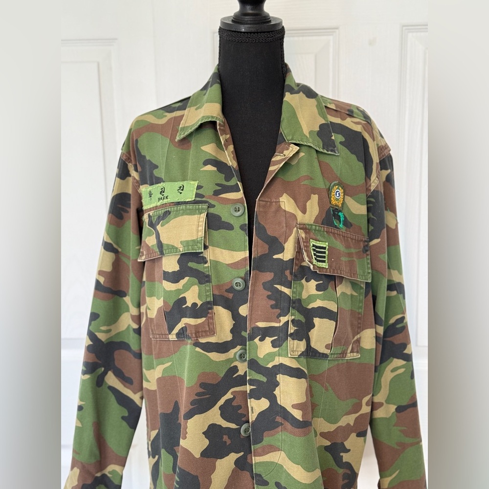 Free People Tricia Fix Camo with Colorful Embroidered Back - Picture 16 of 16